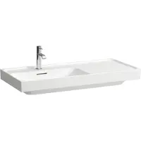 Laufen MEDA lavabo, encastrable, tablette à droite, 1000x460mm, 3 trous pour robinet, avec trop-plein, H8171184001081, H8171184001081