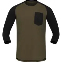 Norrøna Skibotn Equaliser Merino 3/4 T-Shirt Maglietta da ciclismo Uomo (S, marrone)