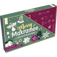 Merkloos Calendario dell'Avvento macramè - Materiale per 24 progetti - Con libro