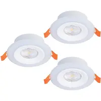 Eglo Luce da incasso a LED CALONGE 3,8 W 520 lm 2765 K Ø 98 mm bianco IP 44, 3 pezzi