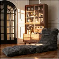 OKWISH Poltrona modulare , a una piazza, 2 in 1: divano e letto, ideale per il soggiorno e la camera da letto, colore nero