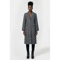 French Connection Herringbone Coat W Black/white Taglia: XL | Cappotti monopetto Outlet | Donna | Nero