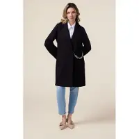 Oltre Scuba Fabric Coat Black Taglia: 44 | Cappotti monopetto Outlet | Donna | Nero