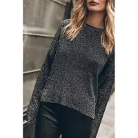 Mikuta The Silver Sparkly Loose Knitted Sweater Taglia: L | Maglioni a maglia Outlet | Donna | Grigio