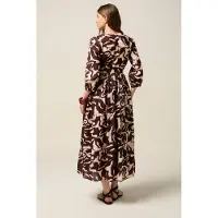 Oltre Patterned Cotton Midi Shirtdress Brown Taglia: 42 | Abiti Midi Outlet | Donna | Marrone
