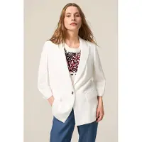 Oltre Fluid Unstructured Jacket White Taglia: 44 | Blazers Outlet | Donna | Bianco