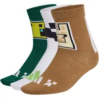 Adidas Kid's Minecraft 3-Pack Calze casual Bambini (22-24, marrone)