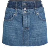 Karl lagerfeld Klj Denim Double Mini Skirt Mid Blue Blocked Taglia: S | Minigonne Outlet | Donna | Blu