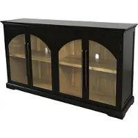 FURNLUX Credenza Avola Nero E Beige 165cm / Colore principale: Nero / Dimensioni: 165 x 92 x 43 cm
