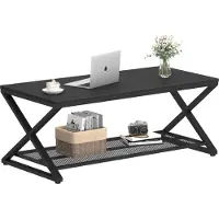 Sonstiges Tavolino LVB nero con vano portaoggetti 100 x 60 x 45 cm