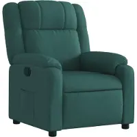 Syfax Poltrona Reclinabile in Tessuto Verde Scuro