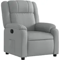 Syfax Poltrona Reclinabile in Tessuto Grigio Chiaro