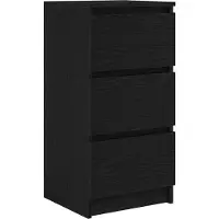 Syfax Credenza Rovere Nero 37,5x35x76 cm in Legno Multistrato