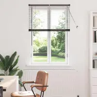 Syfax Tenda Veneziana Nero 130 x 90 cm 25 mm Alluminio