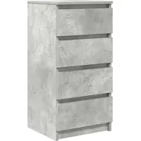 Syfax Credenza Grigio Cemento 37,5x35x76 cm in Legno Multistrato