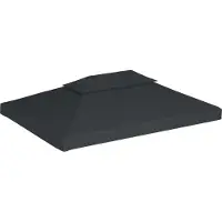 Syfax Copertura Superiore per Gazebo a 2 Strati 310g/m²4x3m Antracite