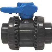 Fip Valvola in pvc a doppia unione da 50 mm VIB50C
