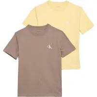 Calvin Klein Boys 2-pack Monogram Top French Vanilla Taglia: 14 | T-shirt Outlet | Unisex | Bianco