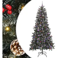 vidaXL Albero di Natale artificiale verde 240 cm PVC, plastica e acciaio