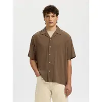 Selected Camicia A Maniche Corte Uomini Marrone S