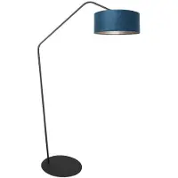 Steinhauer Lampada da terra - blu nero - ZigZag - plastica metallo velluto - lampada ad arco - E27 - 4248ZW - Anne Lighting