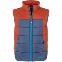 TROLLKIDS Kid's Hardanger Vest Gilet sintetico Bambini (140, blu)