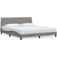 vidaXL Struttura letto senza materasso "Hanko" Taupe 180x200 cm tessuto