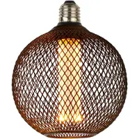 Searchlight Lampadina LED E27 Mesh 3,5W 1.800K Ø12cm nero