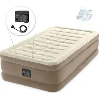 Intex 64426NP - Letto matrimoniale Ultra Plush con pompa 191 x 99 cm - Letto per ospiti autogonfiabile