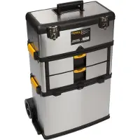 Perel Cassetta degli attrezzi a rulli - Acciaio inossidabile - 570 X 354 X 830 mm - 167 litri