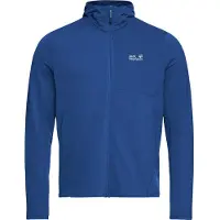 Jack Wolfskin Litestride Hooded Fullzip Giacca in pile Uomo (L, blu)