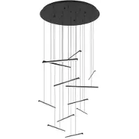 Stars of Light Lampada LED a sospensione Lindoza nera 44 cm a 12 luci