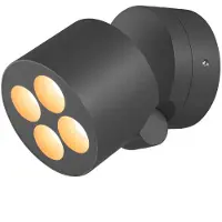 SLV Applique da esterno R-Cube, antracite, alluminio, Ø 10 cm