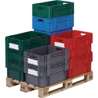 LA-KA-PE Contenitore girevole impilabile PP blu - DTK600/ 420-0 BLU