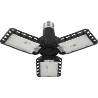 Osram Highbay Blade, lampada da soffitto in plastica nera, con ali luminose regolabili, fornisce 17 W o 1700 lm in bianco neutro con 4000 K, filettatura a vite E27, diametro 231 mm, IP20