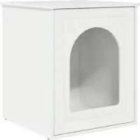 Syfax Casa per Gatti Bianco Lucido 53 x 52 x 62 cm