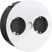 Bachmann TWIST 2x contatto di terra, puntali, spina di montaggio contatto di terra, bianco, 2 m