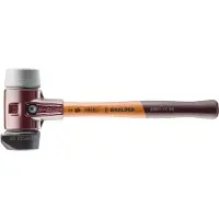 HALDER Mazza SIMPLEX soft-face con alloggiamento TE e manico in legno, Ø 60, composizione in gomma con base / TPE-mid