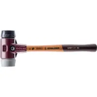 HALDER Mazza SIMPLEX soft-face con alloggiamento TE e manico in legno, Ø 80, composizione in gomma / TPE-mid