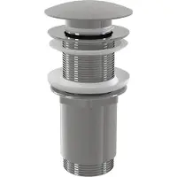 Alcadrain Ablaufventil für die Waschbecken CLICK/CLACK 5/4" Ganzmetal ohne Überlauf, großer Stopfen Chrom, für die Waschbecken aus Kunststoff und Glas