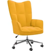 Syfax Poltrona Relax Giallo Senape in Velluto