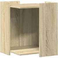 vidaXL Vaschetta per lettiere in rovere Sonoma 42x42x51 cm Materiale a base di legno