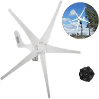 Bolt Turbina eolica VEVOR, 500 W, generatore eolico, DC 12 V, 5 pale, avvio a bassa velocità del vento, lampioni da giardino, turbine eoliche con regolatore di carica