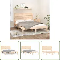 The Living Store Letto in legno massiccio 160x200 cm