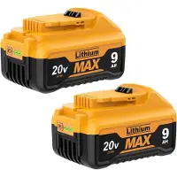 StarTech.com Batteria di ricambio per DeWalt 20V DCB200, 9000 mAh 21700 Li-Ion, nero, compatibile con DCB182 DCB180 DCB181