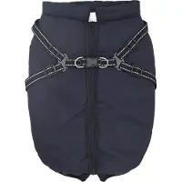 vidaXL Cappotto per cani blu navy L52 in pile e poliestere