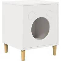 Syfax Casa per Gatti Bianco 42,5 x 40 x 53 cm Legno ingegnerizzato