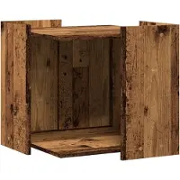 vidaXL Vaschetta per lettiere in legno vecchio 53x53x51 cm Materiale a base di legno