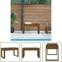 The Living Store Panca da giardino marrone miele 80x38x45 cm in legno di pino massiccio