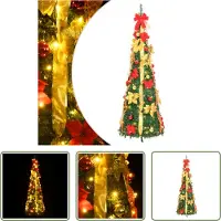 The Living Store Albero di Natale Artificiale Pop-Up 150 LED Verde 180 cm
